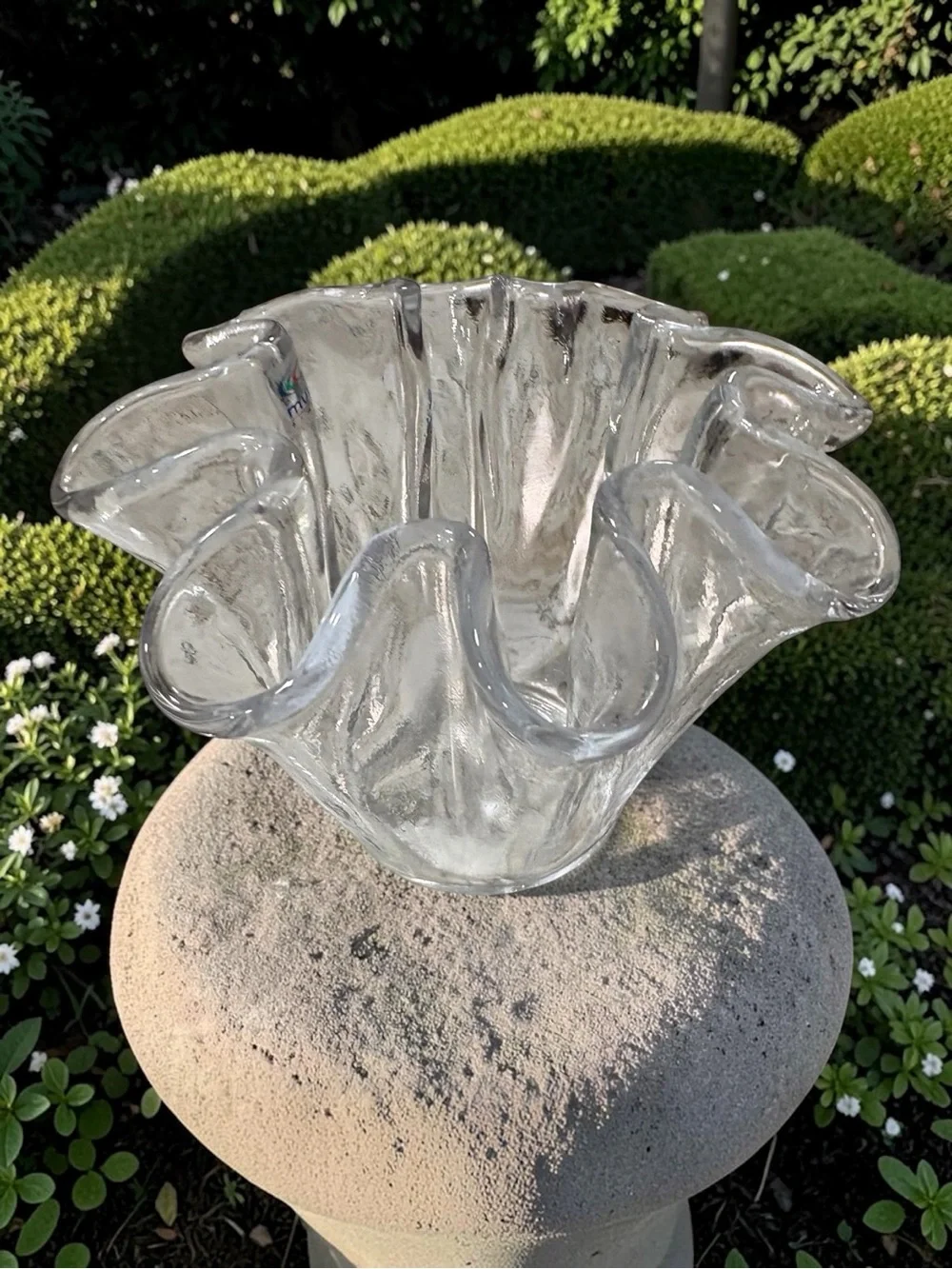Eva Muurla Scandinavian Hand Blown Art Glass Vase~Finland Vintage ~ NWT